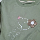 ست بلوز شلوار پنبه لاکرا (شلوار بگ و رگه دوزی )